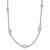 Cheryl M Sterling Silver Rhodium-plated Brilliant-cut CZ 26 Station 36.5 Inch Necklace