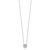 Cheryl M Sterling Silver Rhodium-plated Brilliant-cut CZ Double Heart 18 Inch Necklace