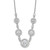 Cheryl M Sterling Silver Rhodium-plated Brilliant-cut CZ Fancy Halo Circles 18 Inch Necklace