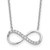 Cheryl M Sterling Silver Rhodium-plated Brilliant-cut CZ Infinity 18 Inch Necklace