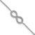 Cheryl M Sterling Silver Rhodium-plated Brilliant-cut CZ Infinity 7 Inch Bracelet with 1 Inch Extender