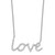 Cheryl M Sterling Silver Rhodium-plated Brilliant-cut CZ LOVE 18 Inch Necklace