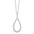 Cheryl M Sterling Silver Rhodium-plated Brilliant-cut CZ Open Pear Shape 18 Inch Necklace