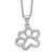 Cheryl M Sterling Silver Rhodium-plated Brilliant-cut CZ Paw 18.25 Inch Necklace
