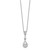 Cheryl M Sterling Silver Rhodium-plated Brilliant-cut CZ Teardrop and Bezel Halo 18 Inch Necklace