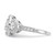 Cheryl M Sterling Silver Rhodium-plated Brilliant-cut CZ Three Stone Halo Ring - QC-1D8933D9-7255