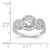 Cheryl M Sterling Silver Rhodium-plated Brilliant-cut CZ Three Stone Halo Ring - QC-1D8933D9-7255