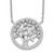 Cheryl M Sterling Silver Rhodium-plated Brilliant-cut CZ Tree Of Life 18 Inch Necklace - QC-6245B72F-5815