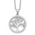 Cheryl M Sterling Silver Rhodium-plated Brilliant-cut CZ Tree Of Life 18 Inch Necklace - QC-A448F0C6-5157