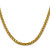 14K 18 inch 5mm Semi-Solid Diamond-cut Wheat with Lobster Clasp Chain