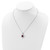 Cheryl M Sterling Silver Rhodium-plated Brilliant-cut Lab Created Ruby and Brilliant-cut White CZ Oval Halo 18.25 Inch Necklace