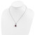 Cheryl M Sterling Silver Rhodium-plated Brilliant-cut Lab Created Ruby and Brilliant-cut White CZ Round Halo 18 Inch Necklace - QC-AED92EBB-4799