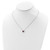 Cheryl M Sterling Silver Rhodium-plated Brilliant-cut Lab Created Ruby and Brilliant-cut White CZ Round Halo 18 Inch Necklace - QC-EB744E63-6333
