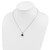 Cheryl M Sterling Silver Rhodium-plated Brilliant-cut Lab Created Ruby and Brilliant-cut/Baguette-cut White CZ 18 Inch Necklace