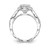 Cheryl M Sterling Silver Rhodium-plated Brilliant-cut Round CZ Halo Center and Twisted Design Ring - QC-B5C728C0-9151
