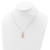 Cheryl M Sterling Silver Rhodium-plated Brilliant-cut Simulated Morganite and White Brilliant-cut CZ Teardrop 18 Inch Necklace