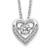 Cheryl M Sterling Silver Rhodium-plated Brilliant-cut Vibrant CZ Heart 18 Inch Necklace