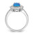 Cheryl M Sterling Silver Rhodium-plated Cabochon Lab Created Blue Opal and Brilliant-cut CZ Teardrop Shaped Ring - QC-F9F51F93-3343
