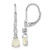 Cheryl M Sterling Silver Rhodium-plated Cabochon Lab Created Opal and Brilliant-cut CZ Dangle Leverback Earrings