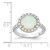Cheryl M Sterling Silver Rhodium-plated Cabochon Lab Created Opal and Brilliant-cut CZ Halo Ring - QC-772273A1-8240