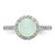 Cheryl M Sterling Silver Rhodium-plated Cabochon Lab Created Opal and Brilliant-cut CZ Halo Ring - QC-F2D26D60-1083