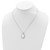 Cheryl M Sterling Silver Rhodium-plated Cabochon Lab Created Opal and Brilliant-cut CZ Oval Halo 18 Inch Necklace - QC-917B78F1-7971