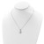 Cheryl M Sterling Silver Rhodium-plated Checkerboard-cut and Brilliant-cut CZ Halo Teardrop 18 Inch Necklace
