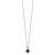 Cheryl M Sterling Silver Rhodium-plated Cushion-cut Blue Glass and Brilliant-cut White CZ 18 Inch Necklace