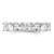Cheryl M Sterling Silver Rhodium-plated Cushion-cut CZ 7 Stone Ring - QC-98802B0C-2861