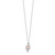 Cheryl M Sterling Silver Rhodium-plated Cushion-cut Simulated Morganite & White Brilliant-cut CZ 18 Inch Necklace with 2 Inch Extender
