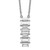 Cheryl M Sterling Silver Rhodium-plated Emerald-cut CZ Vertical Bar 18 Inch Necklace