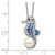 Cheryl M Sterling Silver Rhodium-plated Enameled Freshwater Cultured Pearl and Brilliant-cut CZ Seahorse 18 Inch Necklace