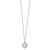 Cheryl M Sterling Silver Rhodium-plated Fancy 100-Facet and Brilliant-cut CZ Heart 18.5 Inch Necklace