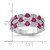 Cheryl M Sterling Silver Rhodium-plated Fancy Brilliant-cut Lab Created Ruby and Brilliant-cut White CZ Ring - QC-5AB96820-6081