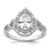 Cheryl M Sterling Silver Rhodium-plated Fancy Brilliant-cut Teardrop CZ Ring - QC-2E5C82F9-8174