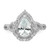 Cheryl M Sterling Silver Rhodium-plated Fancy Brilliant-cut Teardrop CZ Ring - QC-2E5C82F9-8174