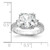 Cheryl M Sterling Silver Rhodium-plated Fancy Cushion-cut Baguette-cut and Brilliant-cut CZ Ring - QC-E989B73E-2301