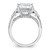 Cheryl M Sterling Silver Rhodium-plated Fancy Emerald-cut and Brilliant-cut CZ Ring - QC-AC1BF8C9-9674