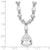 Cheryl M Sterling Silver Rhodium-plated Fancy Marquise-cut & Brilliant-cut Pear CZ 17 Inch Necklace