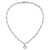 Cheryl M Sterling Silver Rhodium-plated Fancy Marquise-cut & Brilliant-cut Pear CZ 17 Inch Necklace