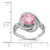 Cheryl M Sterling Silver Rhodium-plated Fancy Pink and White Brilliant-cut CZ Ring - QC-9FD273DF-8012