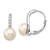 Cheryl M Sterling Silver Rhodium-plated Freshwater Cultured Pearl and Brilliant-cut CZ Leverback Earrings
