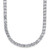 Cheryl M Sterling Silver Rhodium-plated Polished 4.00mm CZ with Safety Clasp Tennis Necklace - QC-95C7A63A-6968