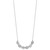 Cheryl M Sterling Silver Rhodium-plated Polished and Grooved CZ Ovals Necklace