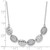 Cheryl M Sterling Silver Rhodium-plated Polished and Grooved CZ Ovals Necklace