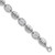 Cheryl M Sterling Silver Rhodium-plated Polished and Grooved CZ Ovals with 1 Inch Extension Bracelet