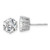 Cheryl M Sterling Silver Rhodium-plated Polished and Textured CZ Stud Earrings