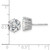 Cheryl M Sterling Silver Rhodium-plated Polished and Textured CZ Stud Earrings