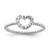 Cheryl M Sterling Silver Rhodium-plated Polished and Twisted CZ Heart Ring - QC-CD9487D7-6847