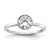 Cheryl M Sterling Silver Rhodium-plated Polished Bezel Set CZ Ring - QC-574B8393-4453